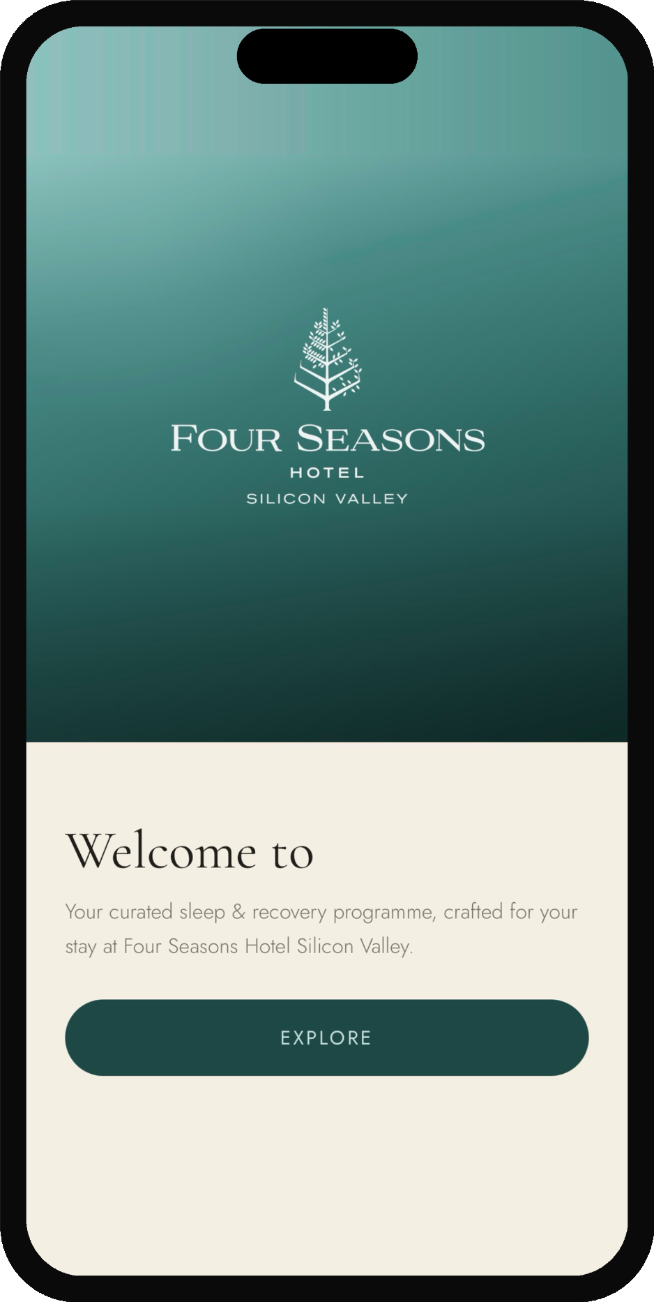 Branded welcome — Three Sages guest app